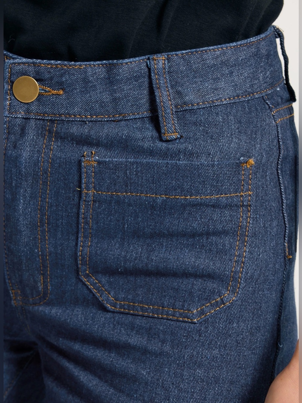 LTS Tall Indigo Blue Wide Leg Jeans Size 4, 34” Inseam - Picture 4 of 13
